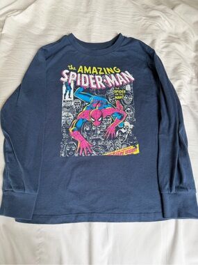The Amazing Spider-Man Navy Kids Long-Sleeve Graphic Tee